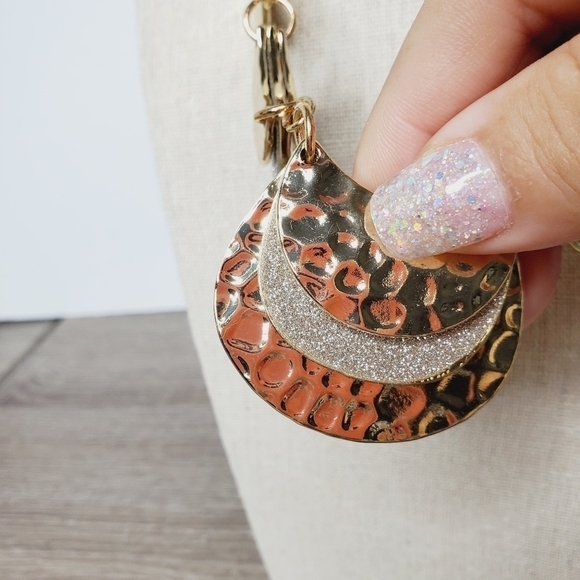 APT 9 GOLD‎ SPARKLY STATEMENT NECKLACE NEW - Picture 6 of 11